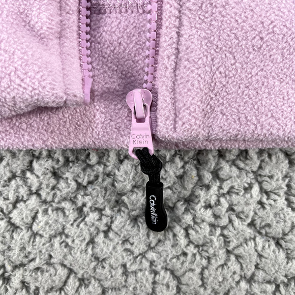 Calvin Klein Jacket Womens L Pink Full Zip Fleece Performance Lightweight Coat - Picture 4 of 11